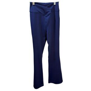 High-Waisted Navy Flared Leggings For Women Size 150 Stretchy & Comfortable Fabr